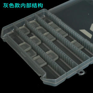 Universal Rigid Fishing <b>Tackle</b> <b>Box</b> Plastic Waterproof Portable Accessory Storage Case White And Gray Compartmentalized Lure <b>Box</b> - Product Image 5