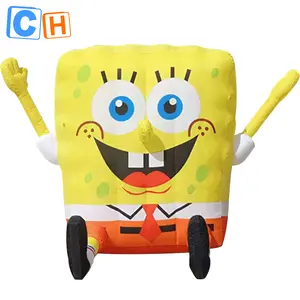 CH Hot Bán Quảng Đông Inflatable phim hoạt hình mô hình, SpongeBob Squarepants Inflatable gà trang phục cho quảng cáo