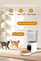 Distributeur de nourriture intelligent pour animaux à double bac avec deux caméras HD, alimentation programmée pour plusieurs animaux et enregistrement vocal