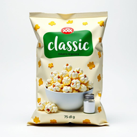 Sacs d'emballage en plastique avec impression personnalisée pour croustilles Popcorn Noix Biscuits Pochette thermoscellée Sacs à collation debout Sacs à collation pour casse-croûte