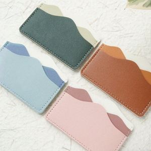 Porte-cartes/étui créatif en cuir PU de style japonais et coréen, motif petit sommet de montagne, de grande valeur, léger, pour cartes de visite - Product Image 2