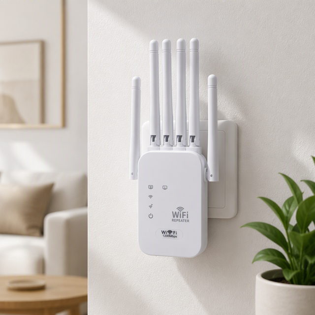 300Mbps WiFi Extender Signal Booster High Gain 6 Antennas 2.4G Long Range Wireless Repeater WIFI