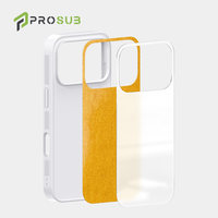 Coques de téléphone vierges personnalisables en TPU et verre 2D pour sublimation Prosub en gros pour iPhone 17 16 15 Pro Max Plus