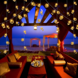 Takenoken IP44 Trong Nhà Ngoài Trời Chuỗi Đèn Ramadan Eid Mubarak Trăng Sao Đèn Lồng Đèn Muslim Đảng Trang Trí Chiếu Sáng Cho Nhà - Product Image 6