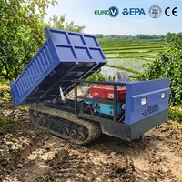 Mini-dumper sur chenilles de 3 tonnes avec chenilles en caoutchouc pour travaux de construction et agricoles