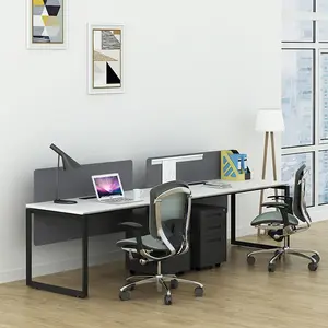 Hai chỗ ngồi làm việc đội máy tính bảng Văn phòng Phòng phòng làm việc trạm bàn SOHO đồ nội thất văn phòng bàn