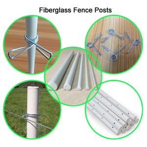 Poteaux de clôture en fibre de verre de 9,5 mm, 10 mm, 12 mm, faciles à installer, protection solaire, respectueux de l'environnement, poteaux GRP FRP - Product Image 3