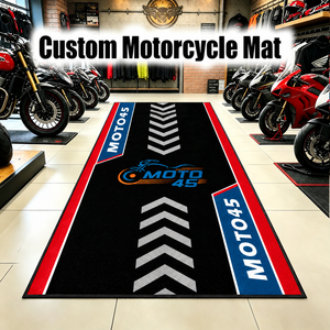 Tapis antidérapant pour garage moto, tapis de sol imperméable pour atelier moto, tapis de protection pour moto - Product Image 1