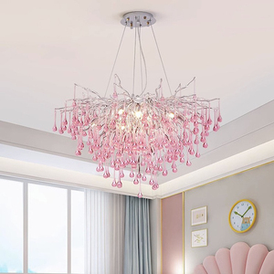 Nước Pháp Phong Cách Đèn Chùm Pha Lê Biệt Thự Sang Trọng Giọt Thiết Kế Với Có Thể Điều Chỉnh Chiều Cao Mới Đến Chi Nhánh-Phong Cách Lịch Thi Đấu - Product Image 3