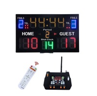Tableau de scores électronique multisports Ganxin avec deux contrôleurs sans fil, équipement de notation numérique pour terrain de basketball intérieur