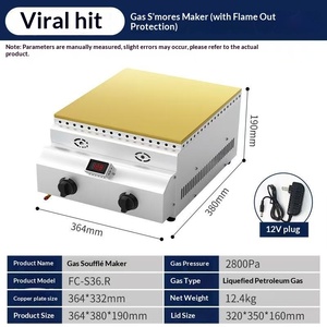 Máquina Comercial de Acero Inoxidable Ligera para Hacer Soufflé, Waffles y Panqueques, para Uso en Panaderías y Restaurantes - Product Image 2
