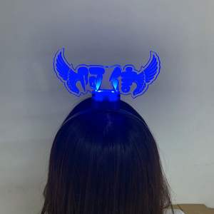 Bandeaux lumineux de concert bandeau à LED cerceau pour cheveux accessoires de casque bandeau en acrylique clignotant à LED pour fête accepter le logo personnalisé - Product Image 4