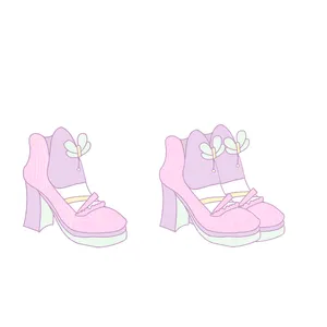 Özel Lolita topuklu ayakkabılar güzel zarif görünüm ayak bileği kayışı yüksek topuk bayanlar için