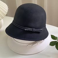 Nouveau Chapeau Canotier en Feutre de Laine 2026 pour Femme, Style Rétro Français Hepburn, Grande Taille, Élégant, Chapeau de Cérémonie de Niche, Automne