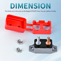 Interruptor de Circuito de 12V CC 10-50A Topstone E5, Interruptor de Batería Doble con Reinicio Automático, Impermeable, Curva B, Alta Capacidad de Interrupción