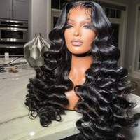 Perruques Lace Front 100% Cheveux Humains Frisés Kinky, Vierge, Alignées aux Cuticules, Origine Vietnamienne, Brésilienne, Cambodgienne, pour Femmes Noires - Vente en Gros