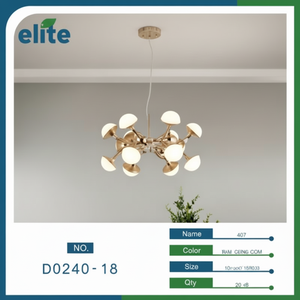 Cristallo moderno decorativo luce a sospensione 3000K CCT per soggiorno sala da pranzo Villa interna AC potenza con E12 & E26 basi della lampadina - Product Image 1