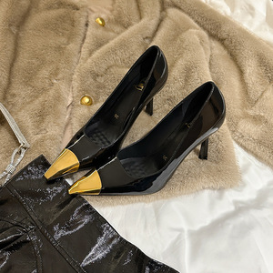 Nouvelles Chaussures Sexy à Talons Hauts pour Femmes, Modèle 24 D8, avec Embout Métallique, Talon Aiguille Pointu, Bouche Peu Profonde, Confortables et Anti-Fatigue - Product Image 6