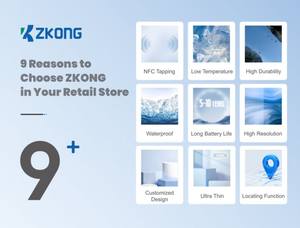 Zkong <span class=keywords><strong>5</strong></span>,8 pulgadas EPD Etiqueta de estante electrónico BLE WiFi NFC etiqueta de precio Digital <span class=keywords><strong>5</strong></span> años de vida útil para supermercados tiendas electrónicas - Product Image 5