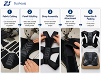 Correcteur de posture personnalisé OEM en forme de 8 avec dos en maille respirante