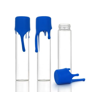 Tabung kaca borosilikat 27*120mm dengan tutup silikon tabung tahan untuk anak stiker kustom kemasan - Product Image 1