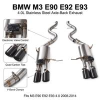 Échappement arrière en acier inoxydable Valvetronic pour BMW M3 E90/E92/E93 4.0 2008-2014, tuyaux d'échappement, silencieux avec contrôleur