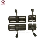 Hebilla Táctica de Desconexión Rápida Negra y Verde de Plástico POM, Adaptador de Liberación Rápida para Pechera Táctica y Mochila (Directo de Fábrica)