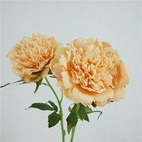 Pivoines artificielles à tige unique, à grande tête, fleur de pivoine blanche et rose pour décoration de fête de mariage