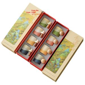 Verbotene Stadt Kulturelles Kreativ-Keramik-Porzellan Tausend Meilen Flüsse und Berge 70ml Teetasse Geschenkbox-Set Party-Souvenir - Product Image 5