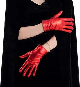 男性用および女性用光沢のあるメタリック手首の長さの衣装手袋ハロウィーンコスプレハンドアクセサリー - Product Image 5