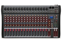 Console de mixage audio professionnelle 8 canaux avec alimentation fantôme 48V intégrée, USB, métal et plastique, pour enregistrement musical et scène