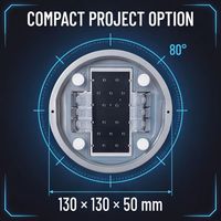 Borne lumineuse LED encastrée en aluminium IP68 pour routes commerciales, utilisation commerciale, de -20 à 80 degrés Celsius