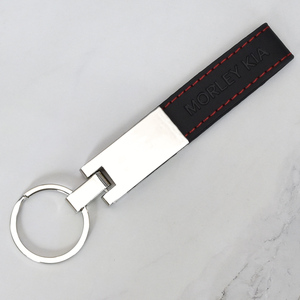 سلسلة مفاتيح مخصصة بشعار الشركة من الجلد الصناعي/الجلد الطبيعي الملون مع حلقة معدنية للسيارة - Product Image 4