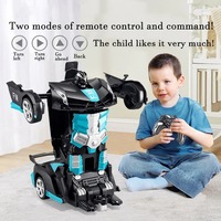 AiJH Coches Teledirigidos 2 en 1 Personalizados, Juguetes RC de Gran Cantidad, Coche Teledirigido de Deformación 1:18, Diseño Ligero