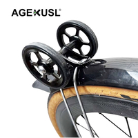 AGEKUSL Roues de protection pour vélo 60mm, Roues faciles à utiliser, Rouleaux de protection anti-boue Ezwheel pour Brompton Pline Tline ACE C5