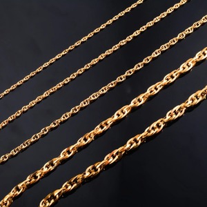 Collar para Mujer y Hombre, Estilo Punk, Cadena de Eslabones Trenzados de Acero Inoxidable 316L, Chapado en Oro, Accesorios de Joyería, Gargantilla - Product Image 4