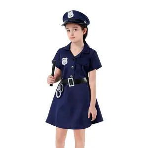 Vestido de cosplay infantil fofo de menina, design personalizado de carreira para crianças dia das bruxas cosplay vestido com acessórios