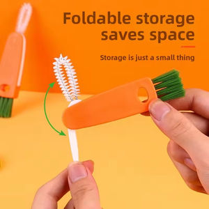 Ensemble de brosses de nettoyage multifonctionnelles 3-en-1 pour fentes et couvercles en verre, brosses de nettoyage de précision pour bouteilles et tasses - Product Image 3