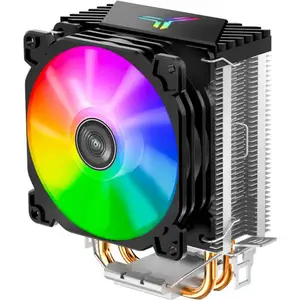 CR-1200 CPU 쿨러 2 히트 파이프 타워 RGB 다채로운 빛 효과 9cm 팬