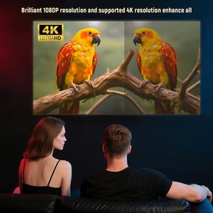 Mini <span class=keywords><strong>Projecteur</strong></span> Portable Topleo HY260, <span class=keywords><strong>Projecteur</strong></span> Intelligent Android pour Cinéma Extérieur 4K, Vidéo 1080P, Cinéma Maison - Product Image 4