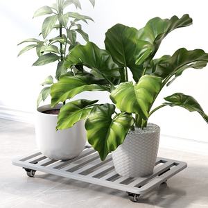 KINNO-Plateau de Pot de Fleurs Mobile <span class=keywords><strong>en</strong></span> Fer Épaissi, Poulie Universelle, Étanche à l'Humidité, Support de Fleurs Extérieur, Meilleur Design - Product Image 3