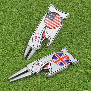 Fourche de golf personnalisée en gros Aimant pour club de golf Ouvreur de marque de pas Fourche Cadeaux promotionnels Outil de réparation de divot de golf avec marqueur de balle - Product Image 4