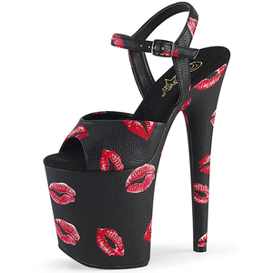 Nuove <span class=keywords><strong>scarpe</strong></span> da donna Sexy sandali con plateau <span class=keywords><strong>tacco</strong></span> alto 20 Cm <span class=keywords><strong>scarpe</strong></span> modello di moda <span class=keywords><strong>scarpe</strong></span> Sexy con labbra <span class=keywords><strong>rosse</strong></span> modello grazioso - Product Image 2