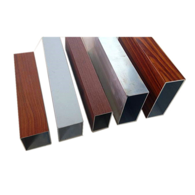Wood Grain Aluminum Tube, 6061 Alloy, Weather-Resistant & Rust-Proof, Wholesale Custom for Outdoor Use
