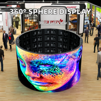Module LED RGX Haute Flexibilité P1.86mm Affichage Sphère Créative Visualisable à 360 ° Installation d'Écran LED Rond pour Exposition Événement