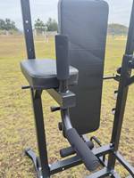 IUNNDS Tour de musculation pliable en acier allié, station de dips et barre de traction réglable, multifonction, portable, pour entraînement de force à domicile