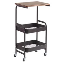 Vente en gros sur mesure chariot de rangement utilitaire à 3 étages en métal table d'appoint organisateur chariot de rangement bureau roulant avec roues verrouillables