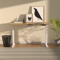 Cadre réglable Table autonome électrique double moteur assis debout bureau blanc bureau de direction