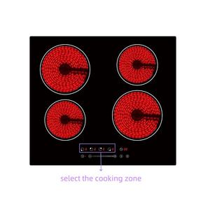 Electrodomésticos de cocina hechos en China, vitrocerámica de vidrio de 4 placas, placa de cerámica integrada para cocinar, cocina infrarroja - Product Image 3