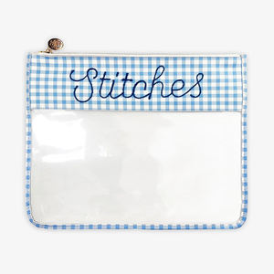 حقيبة أدوات تطريز مخصصة، حقيبة خيوط للتطريز والخياطة، حقيبة كبيرة للغرز، حقيبة شفافة بسحاب لمشاريع التطريز - Product Image 1